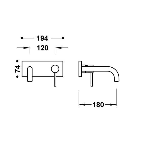 Tres STUDY ELEMENT NAŚCIENNY DO PODTYNKOWEGO KORPUSU BATERII UMYWALKOWEJ 26230031NM