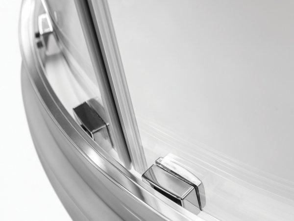 Besco Modern Chrom kabina półokrągła 80 szkło mrożone MP80165M