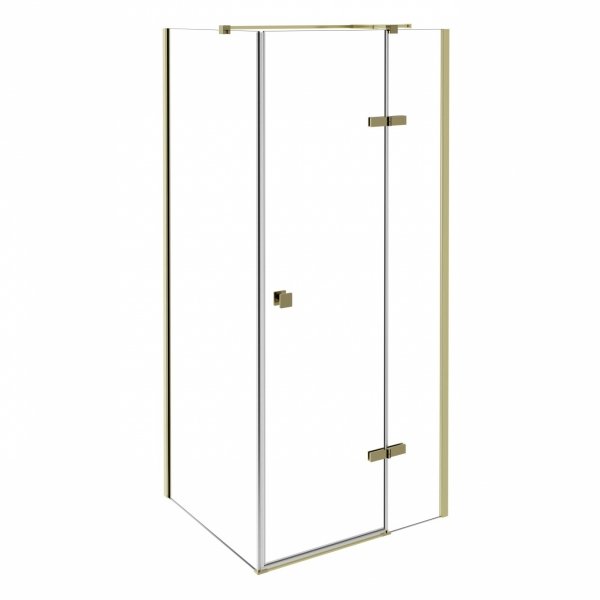 Besco Pixa Gold kabina 90x90cm Prawa profil złoty PKP90195G