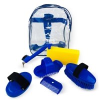 Zestaw do czyszczenia konia Joy niebieski 