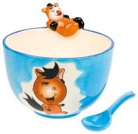 Miska z figurką konika 
