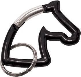 Breloczek-karabińczyk końska głowa czarna