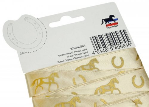 Wstążka złota w konie i podkowy