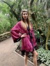 Kimono Pink Panther Black Angel Fringe