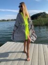 Kimono Checker Black Gold Skull Short
