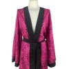 Kimono Pink Panther Black Angel Fringe