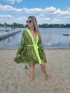Kimono Neon Panther Gold Skull