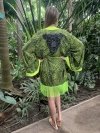 Kimono Yellow Panther Fringe