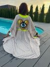 Kimono Checker Beige Heart Cllasic