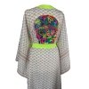 Kimono Checker Beige Colourful Skull Classic