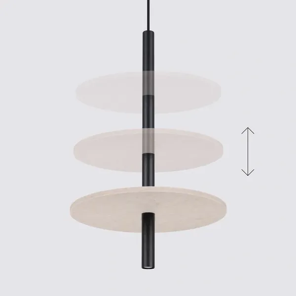 Lampa wisząca FELTRO 1 czarna/beżowa