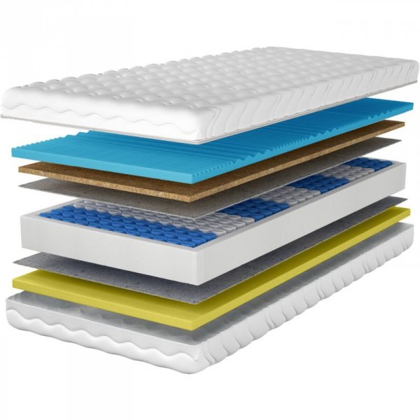 Materac 200x200 MERES pocket kokos visco