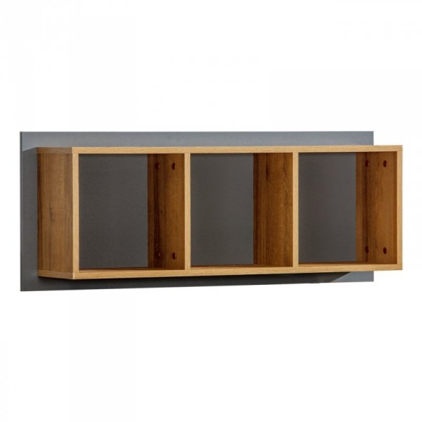 Meble do salonu WERSA 5 antracyt / dąb riviera / biały brylantowy