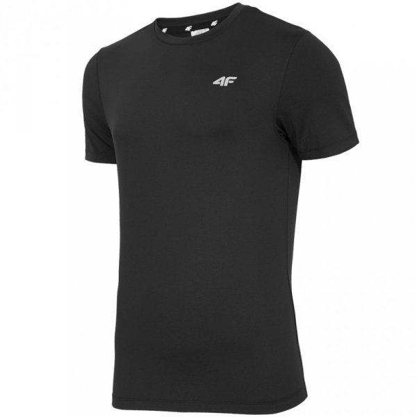 Koszulka męska fitness 4F głęboka czerń H4Z18 TSMF001 20S