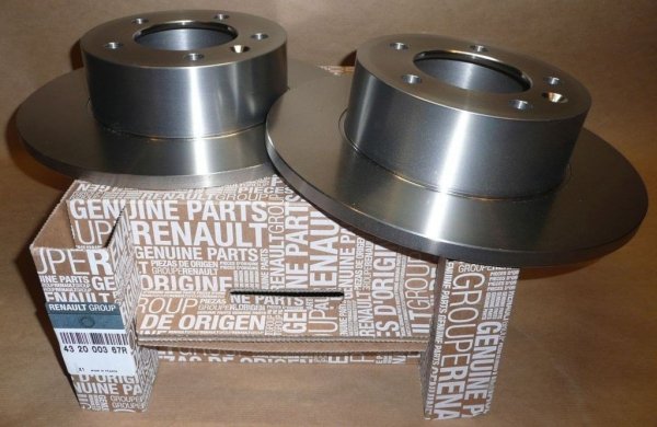 ORIGINAL Renault Bremsscheiben Satz L+R hinten Master III ab 02.2010 Frontantrieb , 432000367R ,   , 432009822R , 4320600Q0J , 4320600Q0A , 4419362 , 93197406 , 95528683