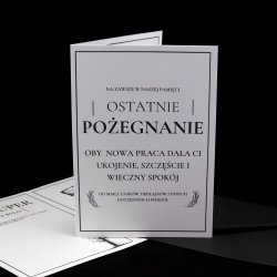 Kartka Okolicznościowa - Ostatnie Pożegnanie