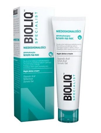 Bioliq Specialist Niedoskonałości, detoksykacyjny krem na noc przeciw niedoskonałościom skóry, 30 ml