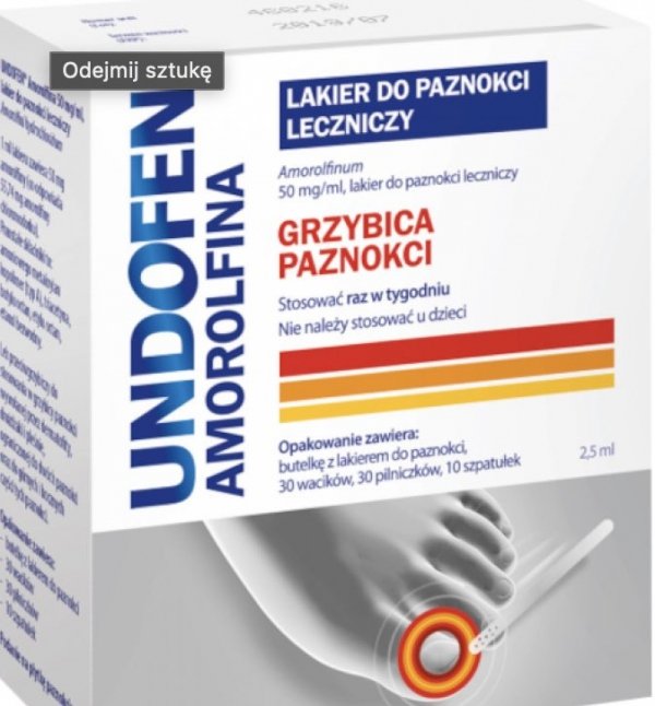 Undofen Amorolfina 50 mg/ml lakier do paznokci 2,5 ml
