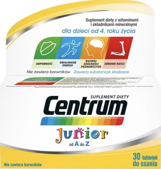 Centrum Junior zestaw witamin i minerałów dla dzieci 4+ 30 tabletek do ssania