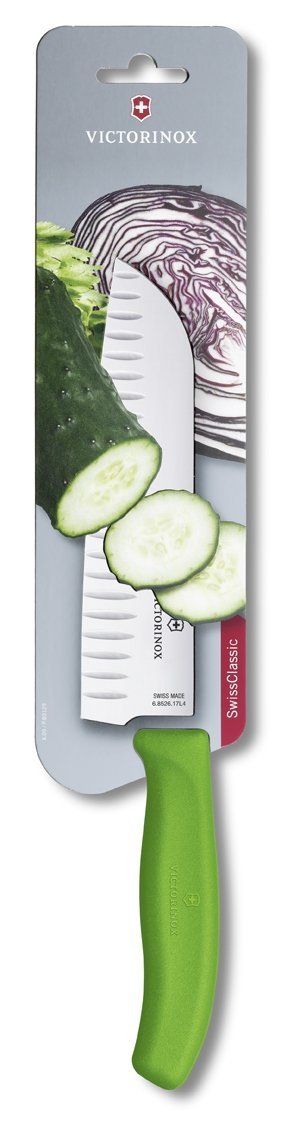 Nóż Santoku Swiss Classic z ryflowanym ostrzem 6.8526.17L4B Victorinox