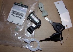 Original  Cylindre de serrure Renault 9, 11, Renault Clio, Renault Rapid, Renault Trafic ,  7701472806