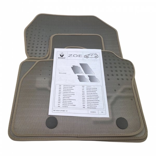 Original tapis de sol en caoutchouc Renault Zoe ZE, 8201274081