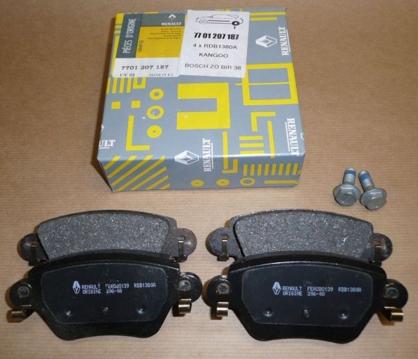 Original  Plaquettes de frein Renault Kangoo 4x4 arrière ,  7701207187
