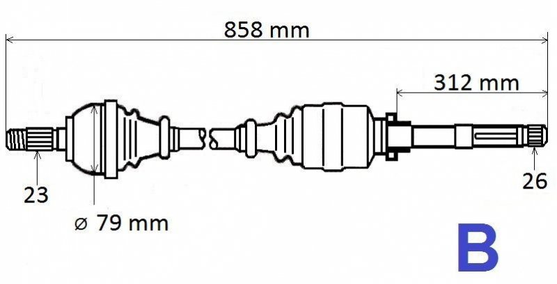 Original  Arbre de transmission Renault Twingo II 1.5DCI 07|} droit JR5 193 , 8200882435