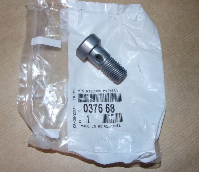 Boulon de raccordement de turbine PSA 2.2 HDI, 0376.68, 037668