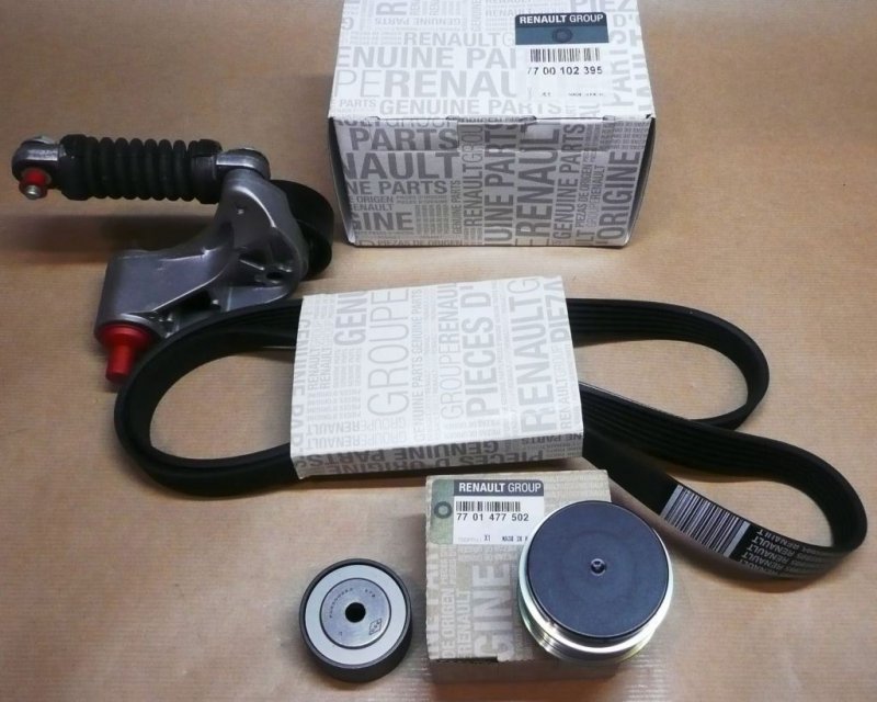 Original  kit de courroie d'alternateur Renault Scenic 1.9DCI Megane I , 7701477747