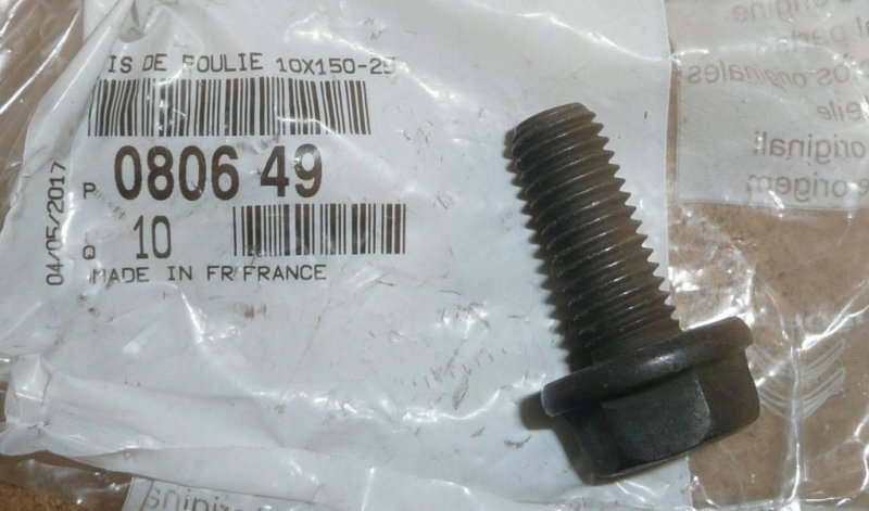 Boulon de poulie de distribution Citroën C3 Picasso 1.6 HDI, 0806.49, 080649