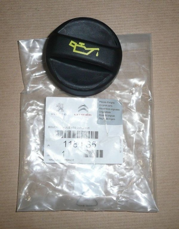 bouchon de fermeture d'origine, orifice de remplissage d'huile Citroen Peugeot 1.6 HDI 8V 09- , 1180S5 , 1180.S5