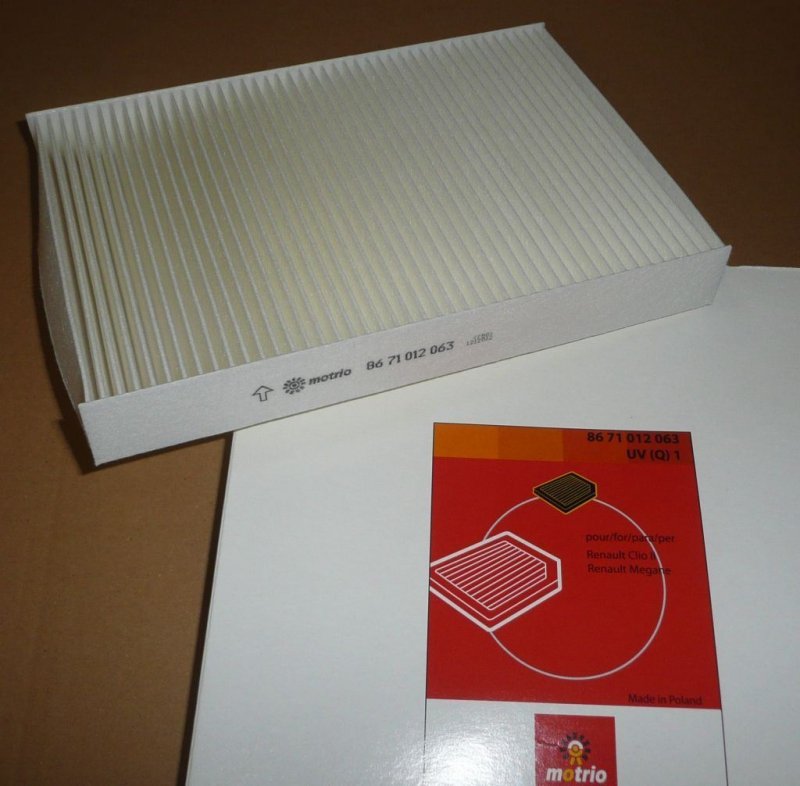 Original  Filtre d'habitacle Renault Clio-Classic, Coupé Renault Kangoo, Renault Mégane, Renault Thalia , 8671012063