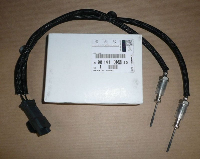 Capteur de température des gaz d'échappement Citroën Jumper Peugeot Boxer III 2.0-2.2 BLUEHDI 9814103480, 9814103480