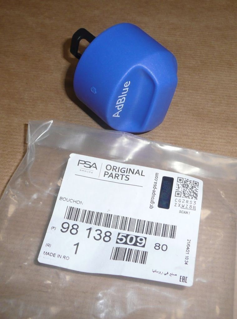Bouchon de remplissage d'urée Citroën C3, C4, Peugeot 2008, 208, 9813850980, 9813850980,