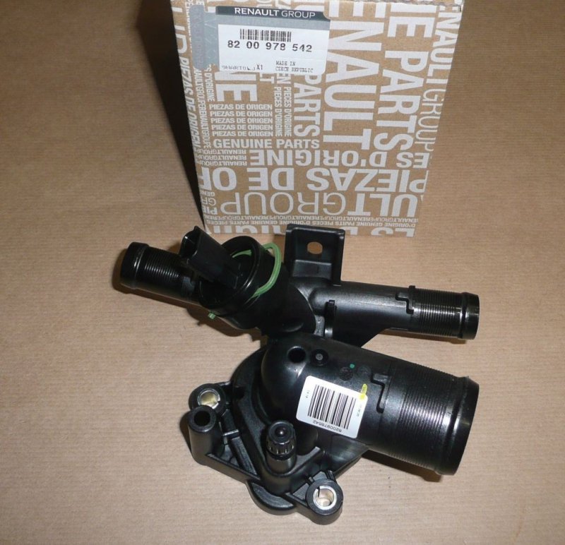 Original  Boîtier de thermostat Renault Mégane III 2.0DCI Renault Scénic III, Grand Scénic III 09|} , 8200978542