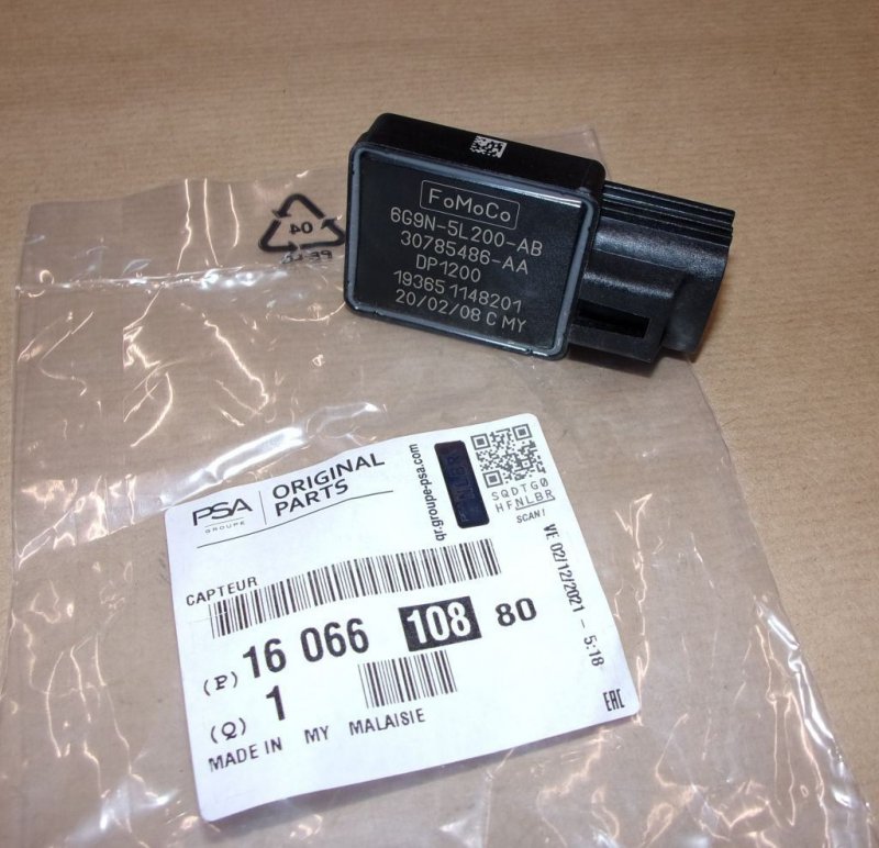 Capteur de pression des gaz d'échappement Citroën Jumper III 2.2 HDI ,  1606610880