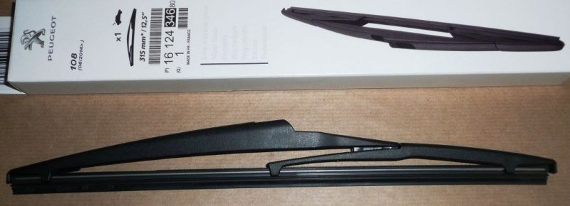BALAI D'ESSUIE-GLACE ARRIÈRE PEUGEOT 108 =1635156980 - CHANGEMENT DE RÉFÉRENCE. ,  1612434680