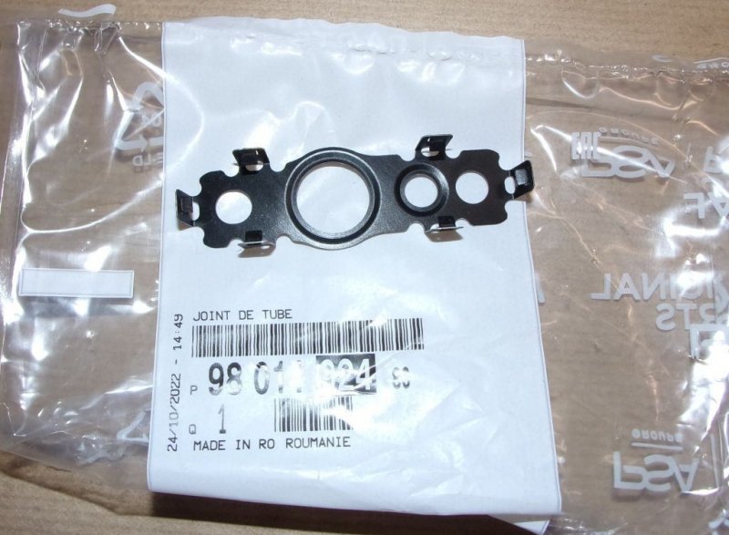 Joint de conduit de turbo Peugeot 3008, 5008, 9801192480, 9801192480, 