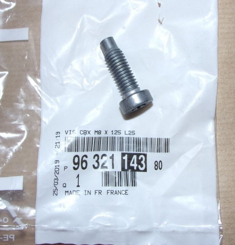 Original  Boulon de conduit de climatisation Citroën Berlingo , 9632114380