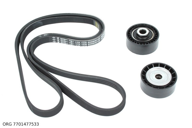 Original  TENDEUR DE COURROIE Renault 1.2 8/16V TENDEUR DE COURROIE DENTÉE KPL+4PK1538, 7701477533