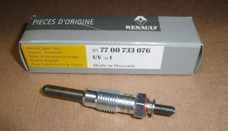 Original  Bougie de préchauffage Citroën Peugeot Renault 1.8D/1.9D/2.1D/2.5TD ,  7700733076