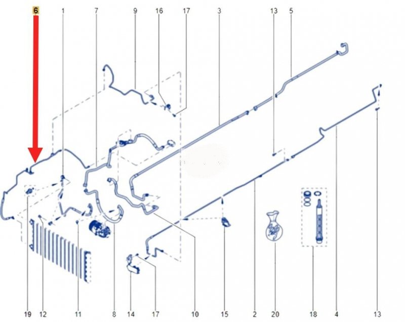 NOUVEAU : Conduite haute pression d'origine Conduite basse pression Climatisation RENAULT TRAFIC 14- 924406081R, 924406081R