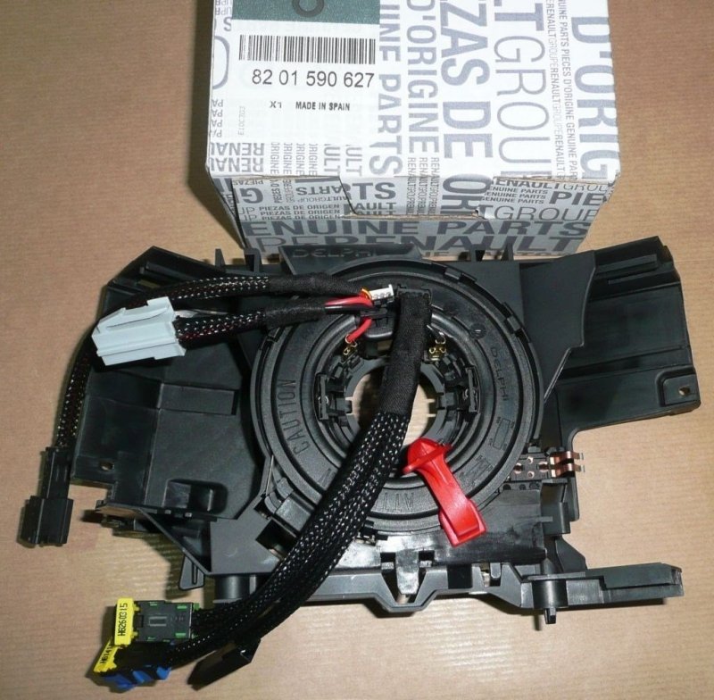 Commutateur de colonne de direction Renault ORIGINAL Anneau de glissement d'airbag CLIO III KANGOO 8201590627 7701071888 7701057095 7701057094, 8201590627