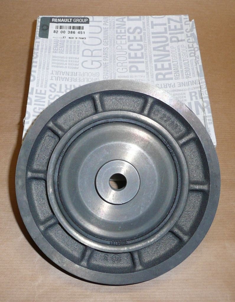 Original  Poulie de vilebrequin Renault Megane, Clio, Kangoo, Laguna I/II 16V 1.9DTI/DCI F9Q 5 PK 155mm/150mm 12mm , 8200386451