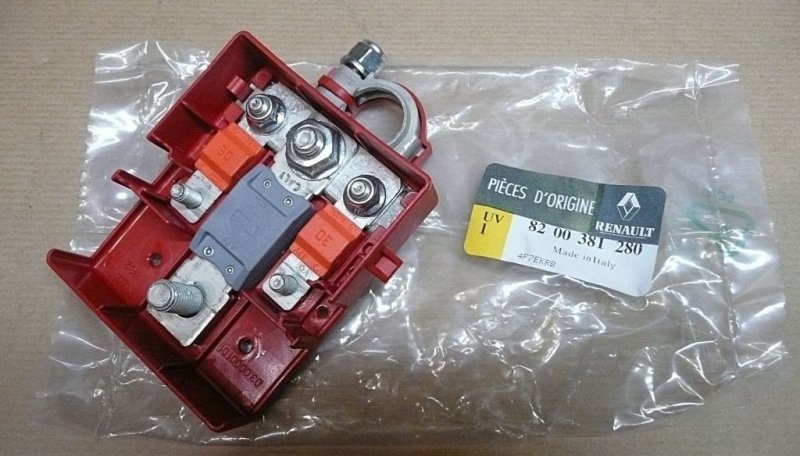 Couvercle de batterie et bornes de batterie d'origine pour Renault Megane II Laguna II, 8200381280