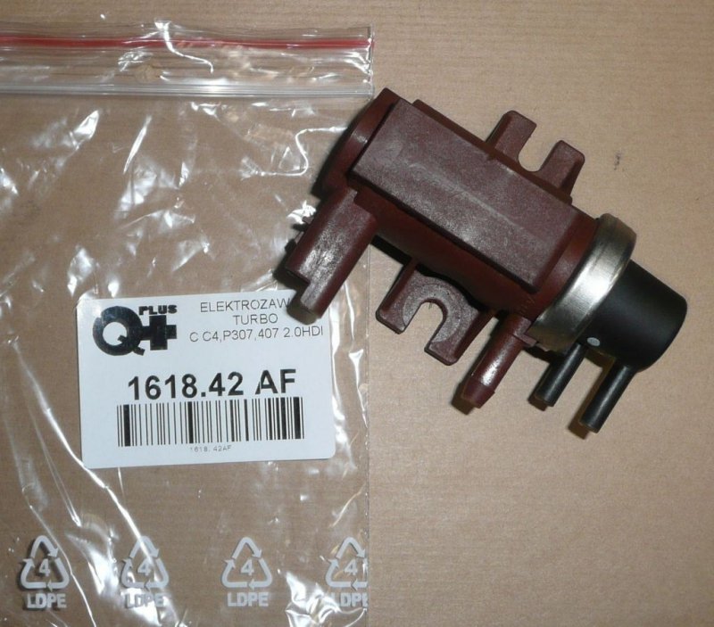 Électrovanne turbo Citroën C4, Peugeot 307, 407 2.0 HDI, 1618.42, 161842
