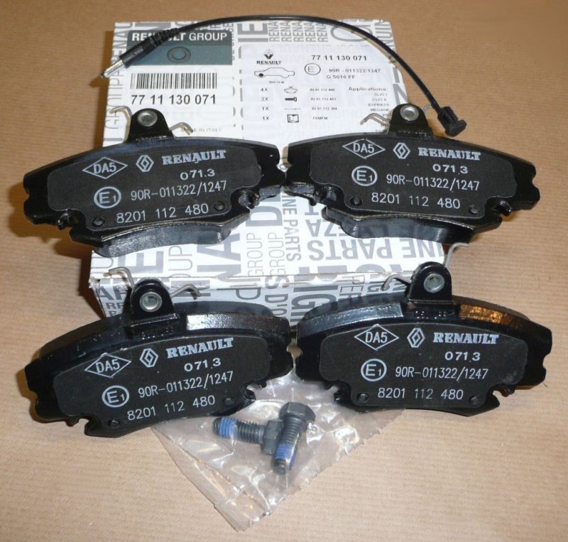 Original  Plaquettes de frein Renault Clio 1.2/1.4/1.2 16V/1.9D Girling , 7711130071