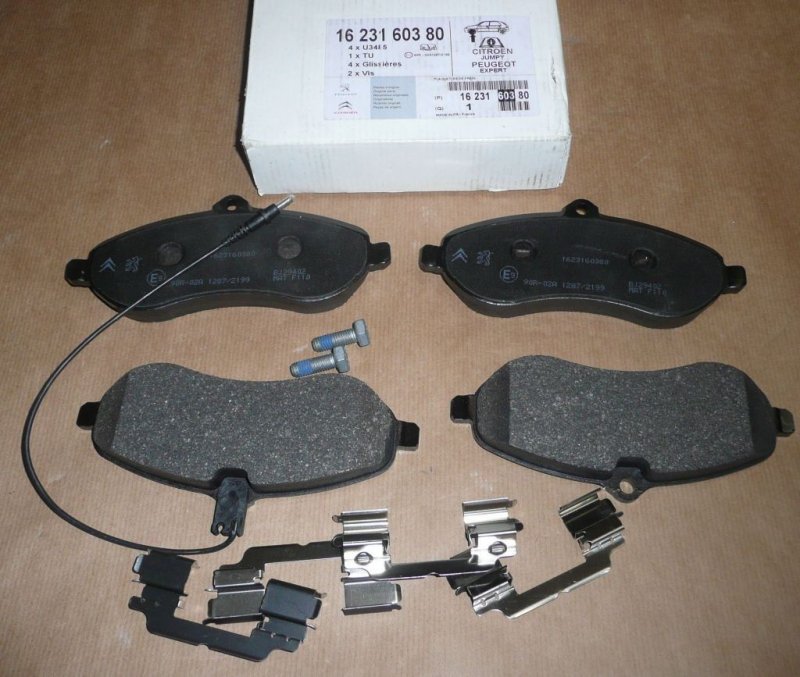 PLAQUETTES DE FREIN CITROEN JUMPY, PEUGEOT EXPERT 07|} AVANT =1673601380 - CHANGEMENT DE RÉFÉRENCE. ,  1623160380