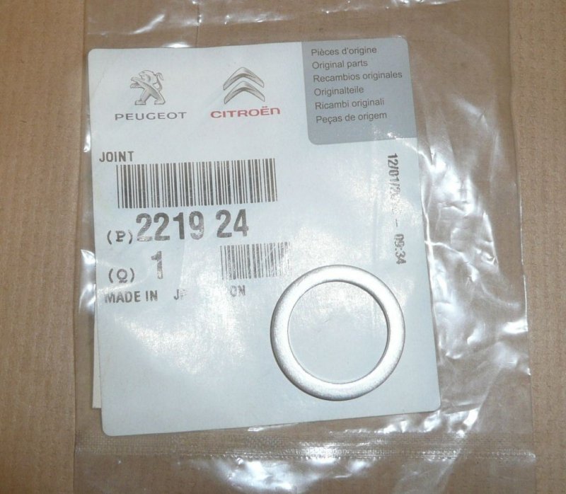 Joint de vis de boîte de vitesses Citroën C4 Aircross, 2219.24, 221924